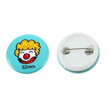 Custom Round Pinback Button Badge 1 inch, 1.25 inch, 1.5 inch, 1.75 inch, 2 inch, 2.2 inch, 2.28 inch, 3 inch, 4 inch (PLASTIC BACK)