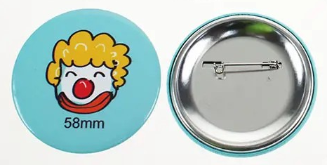 Custom Round Pinback Button Badge 1 inch, 1.25 inch, 1.5 inch, 1.75 inch, 2 inch, 2.2 inch, 2.28 inch, 3 inch, 4 inch (METAL BACK)