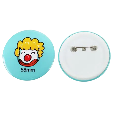 Custom Round Pinback Button Badge 1 inch, 1.25 inch, 1.5 inch, 1.75 inch, 2 inch, 2.2 inch, 2.28 inch, 3 inch, 4 inch (PLASTIC BACK)