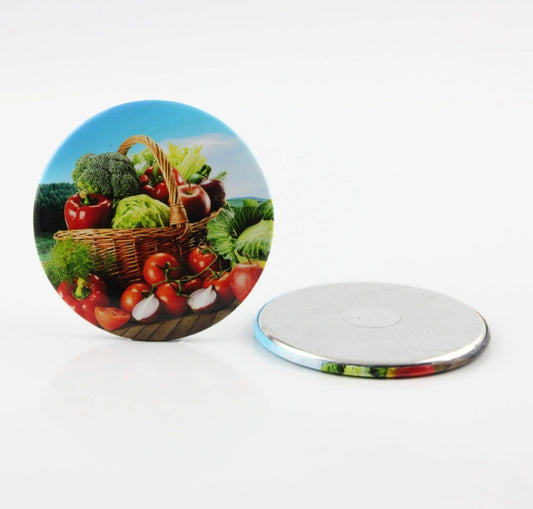 Round Fridge Photo Magnet - 1 inch, 1.25 inch, 1.5 inch, 1.75 inch, 2.2 inch, 2.28 inch, 3 inch, 4 inch