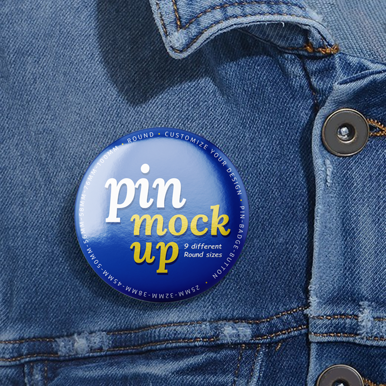 Custom Round Pinback Button Badge 1 inch, 1.25 inch, 1.5 inch, 1.75 inch, 2 inch, 2.2 inch, 2.28 inch, 3 inch, 4 inch (METAL BACK)