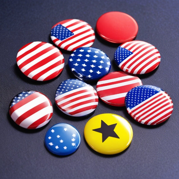 Custom Round Pinback Button Badge 1 inch, 1.25 inch, 1.5 inch, 1.75 inch, 2 inch, 2.2 inch, 2.28 inch, 3 inch, 4 inch (PLASTIC BACK)