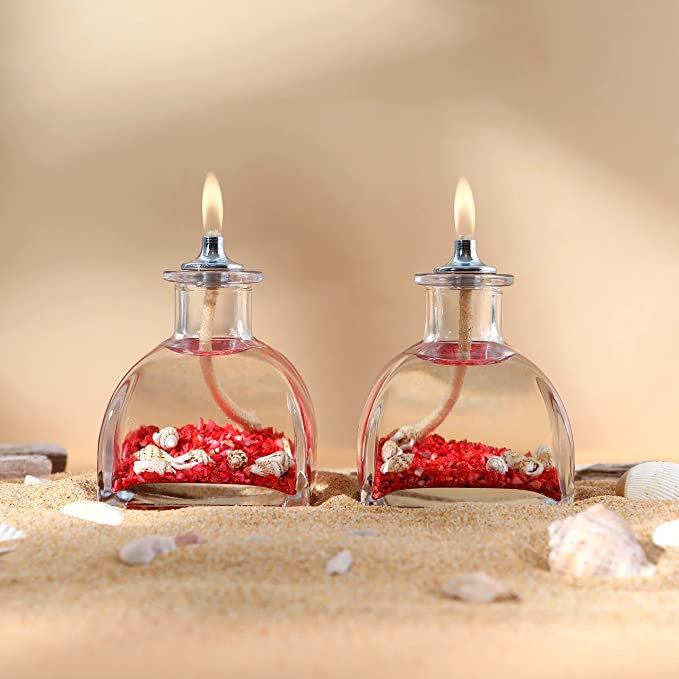 The Lux Bliss Ocean Pyramid Decorative Oil Lamp Candle Set of 2 x 100 ml (2 x 3.38 Ounce)