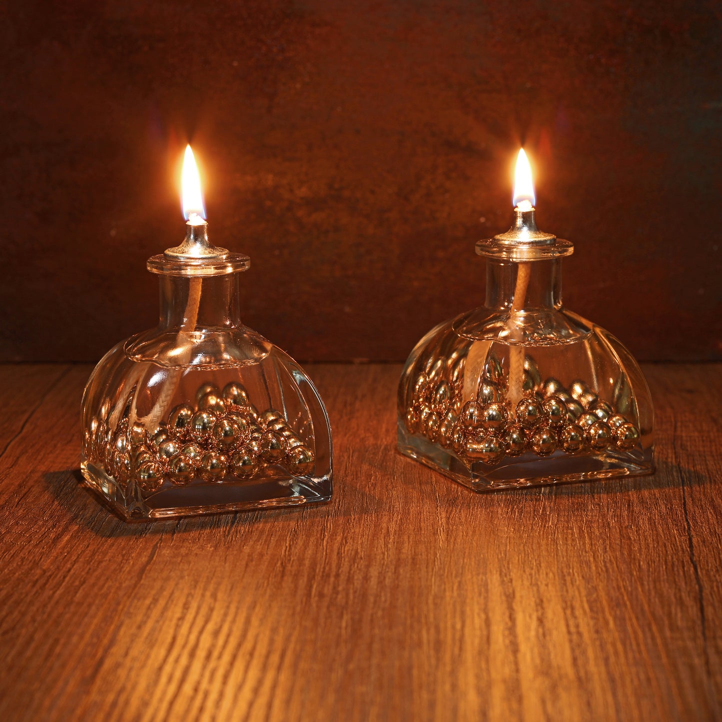 The Lux Bliss Pearl Decorative Oil Lamp Candle Set of 2 x 100 ml (2 x 3.38 Ounce)