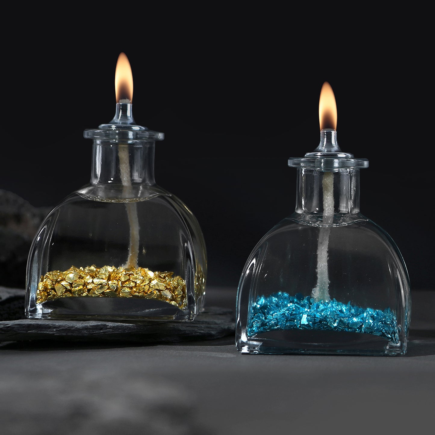 The Lux Bliss Stardust Combine Decorative Oil Lamp Candle Set of 2 x 100 ml (2 x 3.38 Ounce)