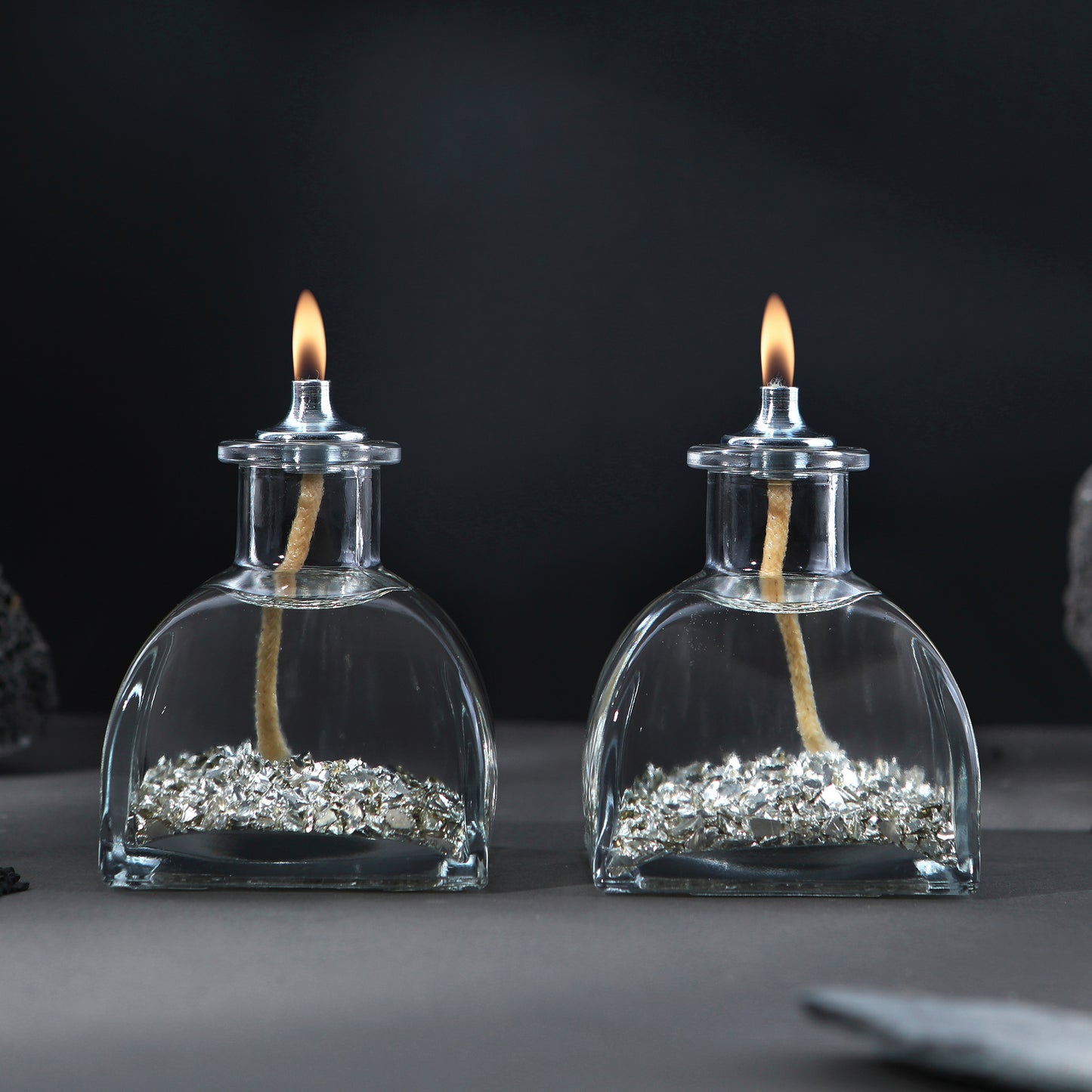 The Lux Bliss Stardust Decorative Oil Lamp Candle Set of 2 x 100 ml (2 x 3.38 Ounce)