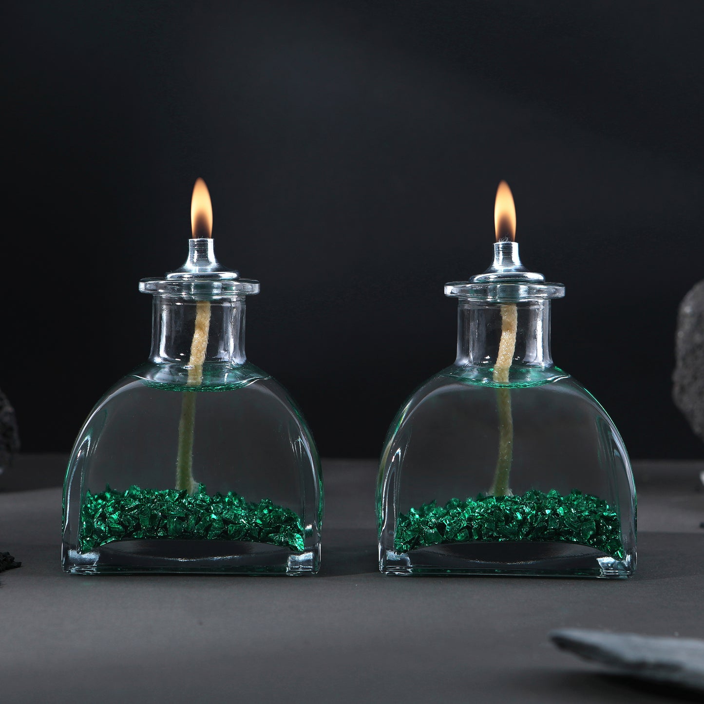 The Lux Bliss Stardust Decorative Oil Lamp Candle Set of 2 x 100 ml (2 x 3.38 Ounce)